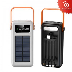 40000mA Large Capacity, Black/White Solar Charger