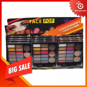 12colors&#039; Eyeshadow & 3colors&#039; Eyebrow (12pcs/box)