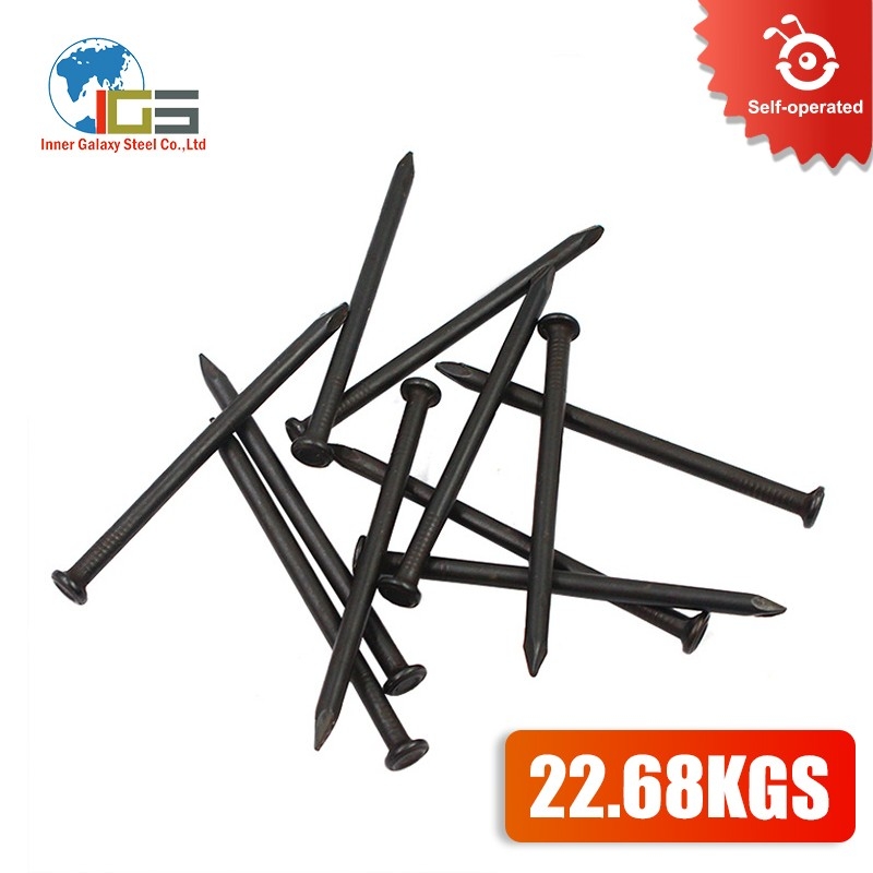 Black hardware nails in bulk, customized for large order, 1.5/2/2.5/3/4/5INCH