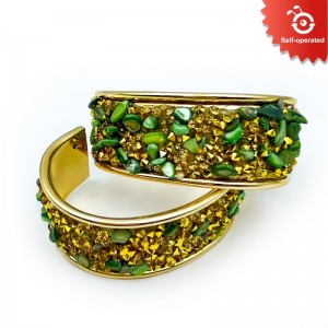 Baroque Green Stone Bracelet（12pcs/set)