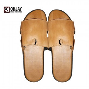 Cut-Out Leather Slides