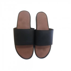 Black and brown slippers