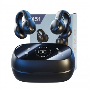 Digital Display Clip-On Bluetooth Earphones