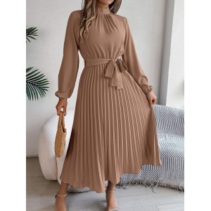 Elegant Pleated Midi Dress
