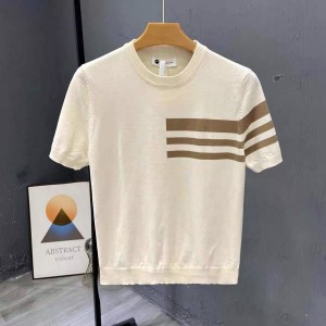 Executive Triple-Stripe Knit Tee