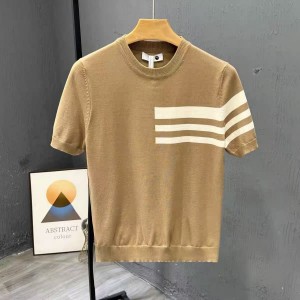 Executive Triple-Stripe Knit Tee