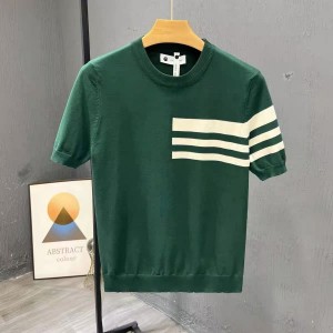 Executive Triple-Stripe Knit Tee