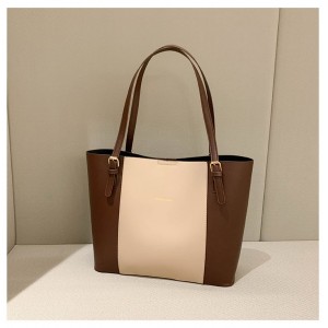 Executive Two-Tone Structured Tote