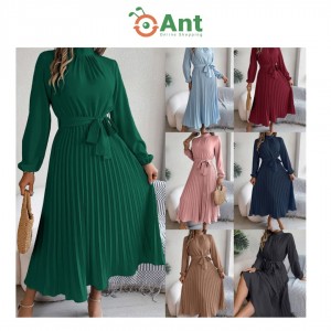 Ethereal Pleats' Midi Dress