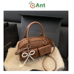 Pearl Bow Accent' Pocket Satchel