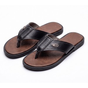 Brown Leather Slippers