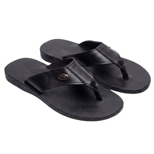 Black Leather slippers